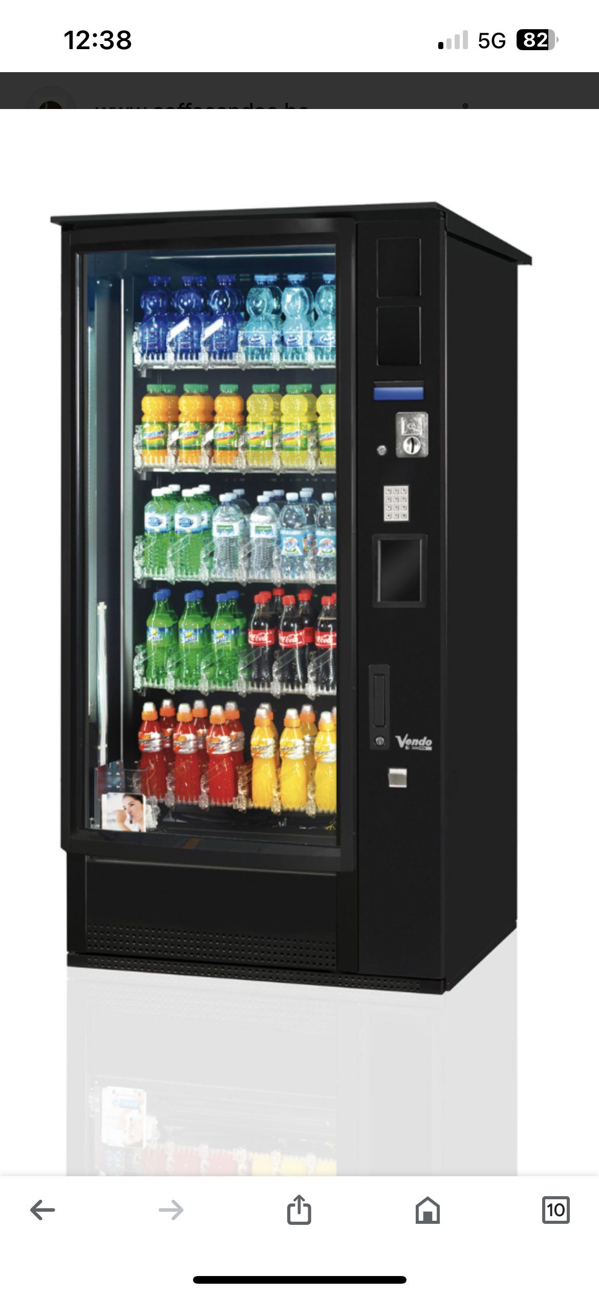 Automaat met vitaminewater en gezondere snacks